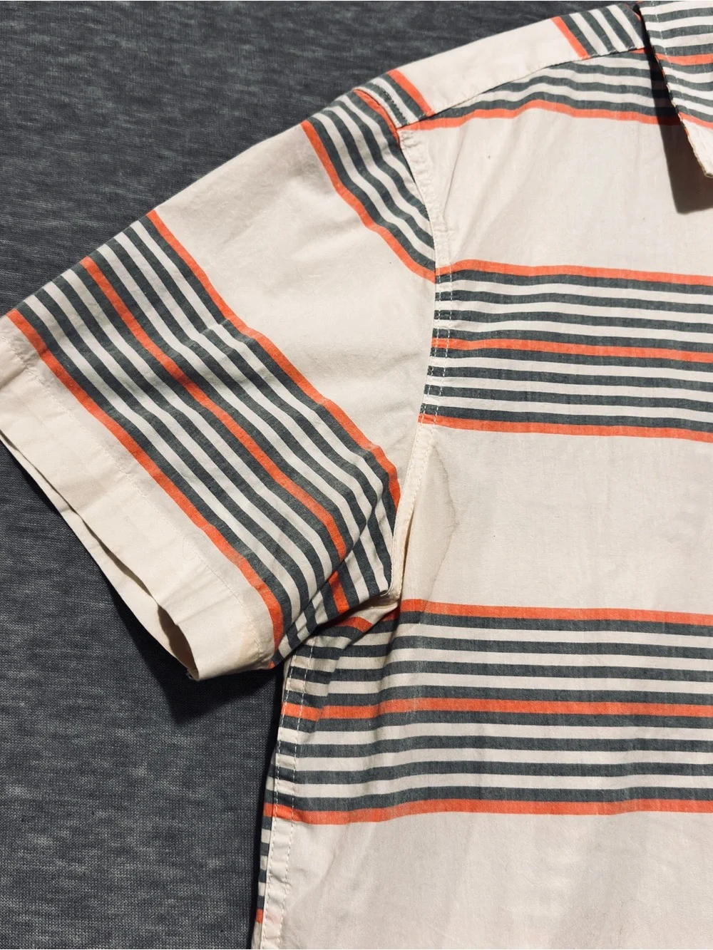 The North Face Shirt Mens size Large Baytrail Woven Cotton Striped Button-Up